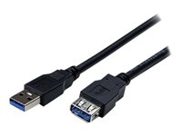 StarTech.com Câble d'extension USB 3.0 SuperSpeed de 2m - Rallonge / Prolongateur USB A vers A - Répéteur USB 3.0 - M/F - Noir - Rallonge de câble USB - USB type A (F) pour USB type A (M) - USB 3.0 - 2 m - noir - pour P/N: HB30A4AIB, SV211DPUA4K, SV211HDUA4K, USB2001EXT2NA, USB2002EXT2NA, USB2004EXT2NA USB3SEXT2MBK