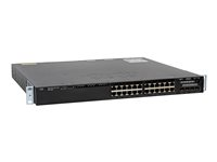 Cisco Catalyst 3650-24TD-S - Commutateur - C3 - Géré - 24 x 10/100/1000 + 2 x 10 Gigabit SFP+ - de bureau, Montable sur rack WS-C3650-24TD-S