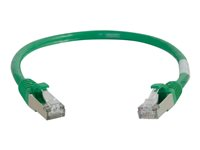 C2G Cat5e Booted Shielded (STP) Network Patch Cable - Cordon de raccordement - RJ-45 (M) pour RJ-45 (M) - 5 m - STP - CAT 5e - Moulé - vert 83834