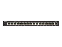 NETGEAR SOHO Gigabit Ethernet Switch GS316 - Commutateur - non géré - 16 x 10/100/1000 - de bureau, fixation murale GS316-100PES