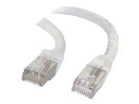 C2G Cat5e Booted Shielded (STP) Network Patch Cable - Cordon de raccordement - RJ-45 (M) pour RJ-45 (M) - 4 m - STP - CAT 5e - Moulé - blanc 83883