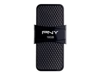 PNY Duo-Link On-the-Go - Clé USB - 16 Go - USB 3.1 / micro USB P-FD16GOTGSLMB-GE