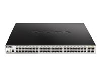 D-Link DGS 1210-52MP/ME - Commutateur - Géré - 48 x 10/100/1000 (PoE) + 4 x Gigabit SFP - Montable sur rack - PoE (370 W) DGS-1210-52MP/ME/E