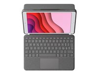 Logitech Combo Touch - Clavier et étui - avec trackpad - rétroéclairé - Apple Smart connector - AZERTY - Français - graphite - pour Apple 10.2-inch iPad (7ème génération, 8ème génération, 9ème génération) 920-009625