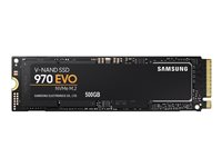 Samsung 970 EVO MZ-V7E500BW - Disque SSD - chiffré - 500 Go - interne - M.2 2280 - PCI Express 3.0 x4 (NVMe) - AES 256 bits - TCG Opal Encryption 2.0 MZ-V7E500BW