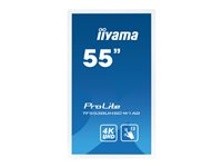 iiyama ProLite TF5538UHSC-W1AG - Classe de diagonale 55" (55" visualisable) écran LCD rétro-éclairé par LED - signalétique numérique interactive - avec écran tactile (multi-touches) - 4K UHD (2160p) 3840 x 2160 - blanc mat TF5538UHSC-W1AG