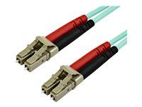 StarTech.com 15m OM3 LC to LC Multimode Duplex Fiber Optic Patch Cable - Aqua - 50/125 - LSZH Fiber Optic Cable - 10Gb (A50FBLCLC15) - Cordon de raccordement - LC multi-mode (M) pour LC multi-mode (M) - 15 m - fibre optique - duplex - 50 / 125 microns - OM3 - sans halogène - turquoise - pour P/N: SV565FXHD4KU A50FBLCLC15