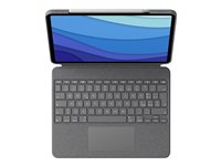 Logitech Combo Touch - Clavier et étui - avec trackpad - rétroéclairé - Apple Smart connector - QWERTY - International US - sable - pour Apple 11-inch iPad Pro (1ère génération, 2e génération, 3ème génération) 920-010256