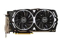 MSI GTX 1060 ARMOR 6G OCV1 - Carte graphique - GF GTX 1060 - 6 Go GDDR5 - PCIe 3.0 x16 - DVI, 2 x HDMI, 2 x DisplayPort - noir, blanc GEFORCE GTX 1060 ARMOR 6G OCV1