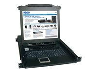 Tripp Lite 8-Port Rack Console KVM Switch w/ 17" LCD PS/2 1U - Commutateur KVM - 8 x KVM port(s) - 1 utilisateur local - Montable sur rack B020-008-17