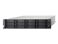 QNAP TS-1273U-RP - Serveur NAS - 12 Baies - rack-montable - SATA 6Gb/s - RAID 0, 1, 5, 6, 10, JBOD, disque de réserve 5, 6 disques de secours, disque de réserve 10 - RAM 8 Go - Gigabit Ethernet / 10Gbps SFP+ - iSCSI - 2U TS-1273U-RP-8G