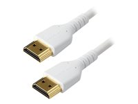 StarTech.com RHDMM2MPW Câble HDMI de haute vitesse avec Ethernet de 2 m - 4K 60 Hz - Premium - Premium High speed - câble HDMI avec Ethernet - HDMI mâle pour HDMI mâle - 2 m - blanc - pour P/N: TB3DKM2HDL RHDMM2MPW