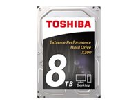 Toshiba X300 - Disque dur - 8 To - interne - 3.5" - SATA 6Gb/s - 7200 tours/min - mémoire tampon : 128 Mo HDWF180EZSTA