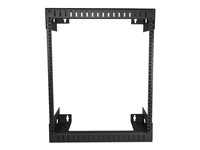 StarTech.com Rack serveur 12U - Fixation murale - Armoire réseau à cadre ouvert - Profondeur 30 cm - Baie 12U (RK12WALLO) - Rack - montable sur mur - noir - 12U - 12" RK12WALLO