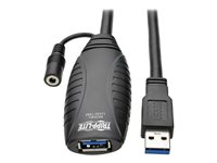 Tripp Lite 15M USB 3.0 Active Superspeed Extension Repeater Cable USB-A M/F - Rallonge de câble USB - USB type A (M) pour USB type A (F) - USB 3.0 - 15 m - actif - noir U330-15M