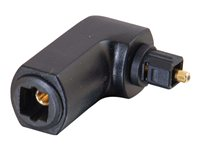 C2G Velocity - Adaptateur à angle droit - TOSLINK mâle pour TOSLINK femelle - noir 80327