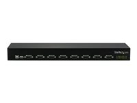 StarTech.com Hub série RS232 à 8 ports - Adaptateur USB vers 8x DB9 RS232 à montage en rack avec installation en série - Adaptateur série - USB 2.0 - RS-232 x 8 - noir ICUSB23208FD