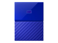 WD My Passport WDBYFT0030BBL - Disque dur - chiffré - 3 To - externe (portable) - USB 3.0 - AES 256 bits - bleu WDBYFT0030BBL-WESN