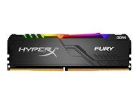 HyperX FURY RGB - DDR4 - kit - 32 Go: 2 x 16 Go - DIMM 288 broches - 3200 MHz / PC4-25600 - CL16 - 1.35 V - mémoire sans tampon - non ECC - noir HX432C16FB3AK2/32