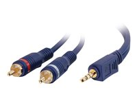 C2G Velocity - Câble audio - RCA mâle pour mini-phone stereo 3.5 mm mâle - 10 m - blindé 80278