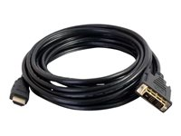 C2G 3m HDMI to DVI Adapter Cable - DVI-D Digital Video Cable - Câble adaptateur - liaison simple - DVI-D mâle pour HDMI mâle - 3 m - double blindage - noir 82032