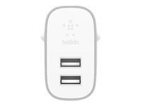 Belkin BOOST CHARGE 2-Port Home Charger - Adaptateur secteur - 24 Watt - 4.8 A - 2 connecteurs de sortie (USB) - sur le câble : Lightning - argent F7U049VFSLV