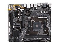 Gigabyte GA-AB350M-HD3 - 1.0 - carte-mère - micro ATX - Socket AM4 - AMD B350 FCH - USB 3.1 Gen 1, USB 3.1 Gen 2 - Gigabit LAN - carte graphique embarquée (unité centrale requise) - audio HD (8 canaux) GA-AB350M-HD3