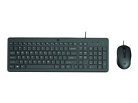 HP 150 - Ensemble clavier et souris - USB - Français - noir - pour HP 21, 22, 24, 27; Pavilion 13, 14, 15, 24, 27, TP01 240J7AA#ABF