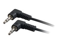 C2G Value Series - Câble audio - mini jack stéréo (M) pour mini jack stéréo (M) - 2 m - blindé - noir - connecteur à 90°, connecteur à angle droit 80124