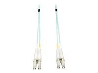 Eaton Tripp Lite Series 10G Duplex Multimode 50/125 OM3 LSZH Fiber Optic Cable (LC/LC), Aqua, 2 m (6 ft.) - Cordon de raccordement - LC multi-mode (M) pour LC multi-mode (M) - 1.83 m - fibre optique - duplex - 50 / 125 microns - OM3 - sans halogène - turquoise N820-02M