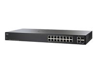 Cisco Small Business Smart SG200-18 - Commutateur - Géré - 16 x 10/100/1000 + 2 x SFP Gigabit combiné - Ordinateur de bureau, Montable sur rack SLM2016T-EU