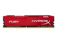 HyperX FURY - DDR4 - 8 Go - DIMM 288 broches - 2933 MHz / PC4-23400 - CL17 - 1.2 V - mémoire sans tampon - non ECC - rouge HX429C17FR2/8