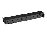 Eaton FlexPDU - Unité de distribution secteur (rack-montable) - CA 220-240 V - 3000 VA - entrée : IEC 60320 C20 16A - connecteurs de sortie : 7 (connecteur IEC, BS) - 1U - 19" EFLX6B