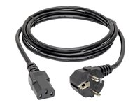 Tripp Lite 6ft 2-Prong Computer Power Cord European Cable C13 to SCHUKO CEE 7/7 Plug 10A 6' - Câble d'alimentation - IEC 60320 C13 pour CEE 7/7 (M) - CA 250 V - 1.8 m - moulé - noir P054-006