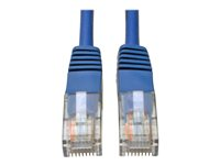 Tripp Lite 7ft Cat5e / Cat5 350MHz Molded Patch Cable RJ45 M/M Blue 7' - Cordon de raccordement - RJ-45 (M) pour RJ-45 (M) - 2.1 m - UTP - CAT 5e - moulé, bloqué - bleu N002-007-BL