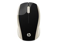 HP 200 - Souris - droitiers et gauchers - optique - sans fil - 2.4 GHz - récepteur sans fil USB - or de soie - pour Pavilion 24, 27, 590, 595, TP01 2HU83AA