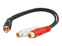 C2G Value Series Y-Cable - Câble audio - RCA mâle pour RCA femelle - blindé - noir 80139