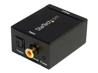 StarTech.com Convertisseur audio coaxial numérique ou Toslink optique SPDIF vers RCA stéréo - Convertisseur audio numérique coaxial/optique - noir - pour P/N: FPCEILPTBLP, FPWARTB1M, FPWFXBAT, FPWTLTBAT, STNDMTV100, STNDMTV70, STNDMTVDUO SPDIF2AA