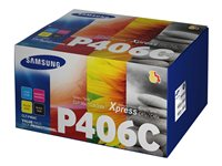 Samsung CLT-P406C - Pack de 4 - noir, jaune, cyan, magenta - original - cartouche de toner (SU375A) - pour Samsung CLX-3300, 3302, 3303, 3304, 3305, 3306, 3307, SCX-3300, 3301, 3305, 3306 SU375A