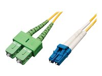 Tripp Lite 1M Duplex Singlemode 8.3/125 Fiber Optic Patch Cable LC/SC/APC 3' 3ft 1 Meter - Cordon de raccordement - mode unique LC (M) pour mode unique SC/APC (M) - 1 m - fibre optique - duplex - 8,3 / 125 micromètres - jaune N366-01M-AP