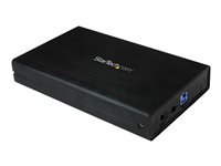 StarTech.com Boîtier Externe pour Disque Dur 3.5" SATA III sur port USB 3.0 avec Support UASP en Aluminum coloris Noir - Format Portable - Boitier externe - 3.5" - SATA 6Gb/s - USB 3.0 - noir - pour P/N: SVA12M2NEUA, SVA12M5NA, USBDUP15, USBDUPE115, USBDUPE17 S3510BMU33