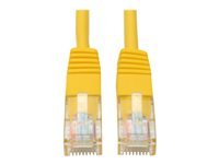 Tripp Lite 25ft Cat5e / Cat5 350MHz Molded Patch Cable RJ45 M/M Yellow 25' - Cordon de raccordement - RJ-45 (M) pour RJ-45 (M) - 7.6 m - UTP - CAT 5e - moulé, bloqué - jaune N002-025-YW