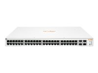 HPE Aruba Instant On 1930 48G Class4 PoE 4SFP/SFP+ 370W Switch - Commutateur - C3 - Géré - 48 x 10/100/1000 (PoE) + 4 x 1 Gigabit / 10 Gigabit SFP+ - Montable sur rack - PoE (370 W) JL686A