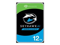 Seagate SkyHawk AI ST12000VE001 - Disque dur - 12 To - interne - 3.5" - SATA 6Gb/s - mémoire tampon : 256 Mo - avec 3 ans de Seagate Rescue Data Recovery ST12000VE001