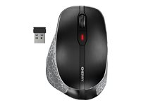 CHERRY MW 8C ERGO - Souris - ergonomique - optique - 6 boutons - sans fil - 2.4 GHz, Bluetooth 4.0 - récepteur sans fil USB - noir JW-8600