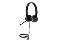 Lenovo 100 - Micro-casque - sur-oreille - filaire - USB - noir 4XD0X88524