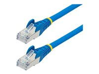 StarTech.com 50cm CAT6a Ethernet Cable - Blue - Low Smoke Zero Halogen (LSZH) - 10GbE 500MHz 100W PoE++ Snagless RJ-45 w/Strain Reliefs S/FTP Network Patch Cord - Cordon de raccordement - RJ-45 (M) pour RJ-45 (M) - 50 cm - S/FTP - CAT 6a - IEEE 802.3bt - sans halogène, moulé, sans crochet, bloqué - bleu NLBL-50C-CAT6A-PATCH