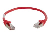 C2G Cat5e Booted Shielded (STP) Network Patch Cable - Cordon de raccordement - RJ-45 (M) pour RJ-45 (M) - 15 m - STP - CAT 5e - Moulé - rouge 83796