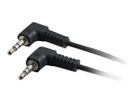 C2G Value Series - Câble audio - mini-phone stereo 3.5 mm mâle pour mini-phone stereo 3.5 mm mâle - 1 m - blindé - noir - connecteur à 90°, connecteur à angle droit 80123