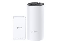 TP-Link Deco M3 - 3 Pack - système Wi-Fi - (routeur, 2 rallonges) - jusqu'à 3000 pieds carrés - maillage - 1GbE - Wi-Fi 5 - Bi-bande - Branchement mural DECO M3(3-PACK)